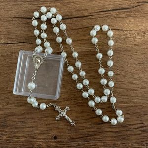 New Faux Pearl Rosary